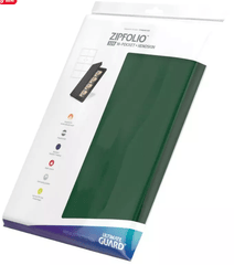 Ultimate Guard Binder: 16-Pocket 320 Zipfolio Xenoskin Green UGD010436